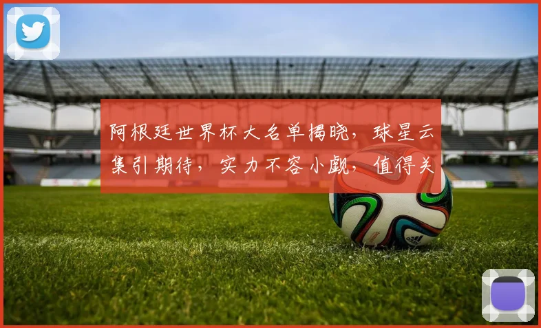 阿根廷世界杯大名单揭晓，球星云集引期待，实力不容小觑，值得关注